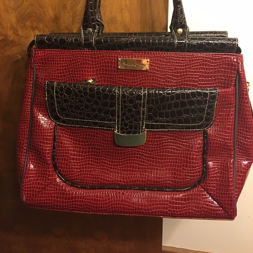 Samantha Brown Weekender Carry On Dowel Croc Bag